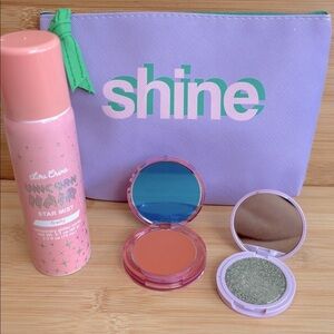 Brand New Lime Crime Bundle Softwear Blush Lid-Lite Shadow & Unicorn Hair Mist